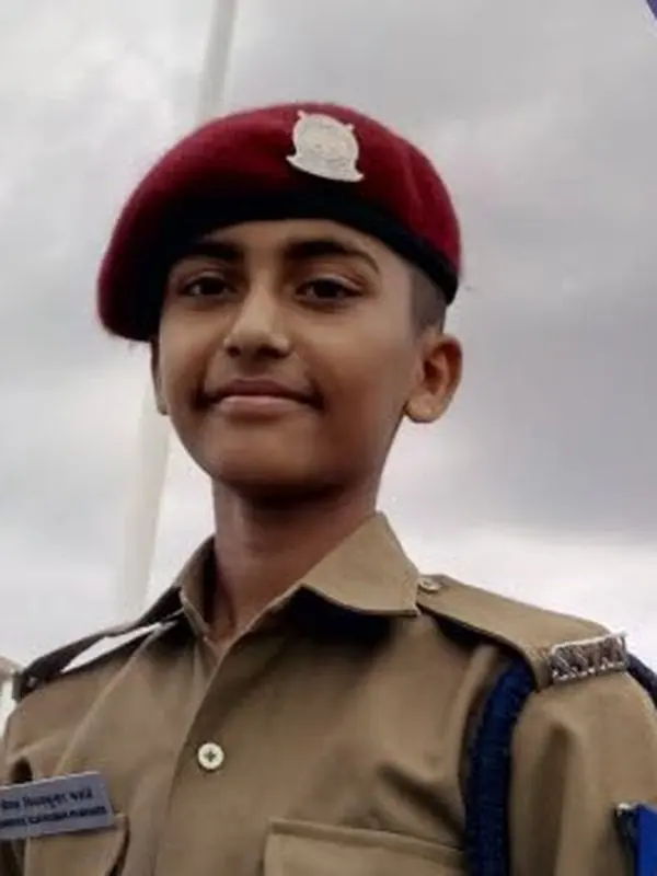 A Yashashree Academy student in Sainik School uniform